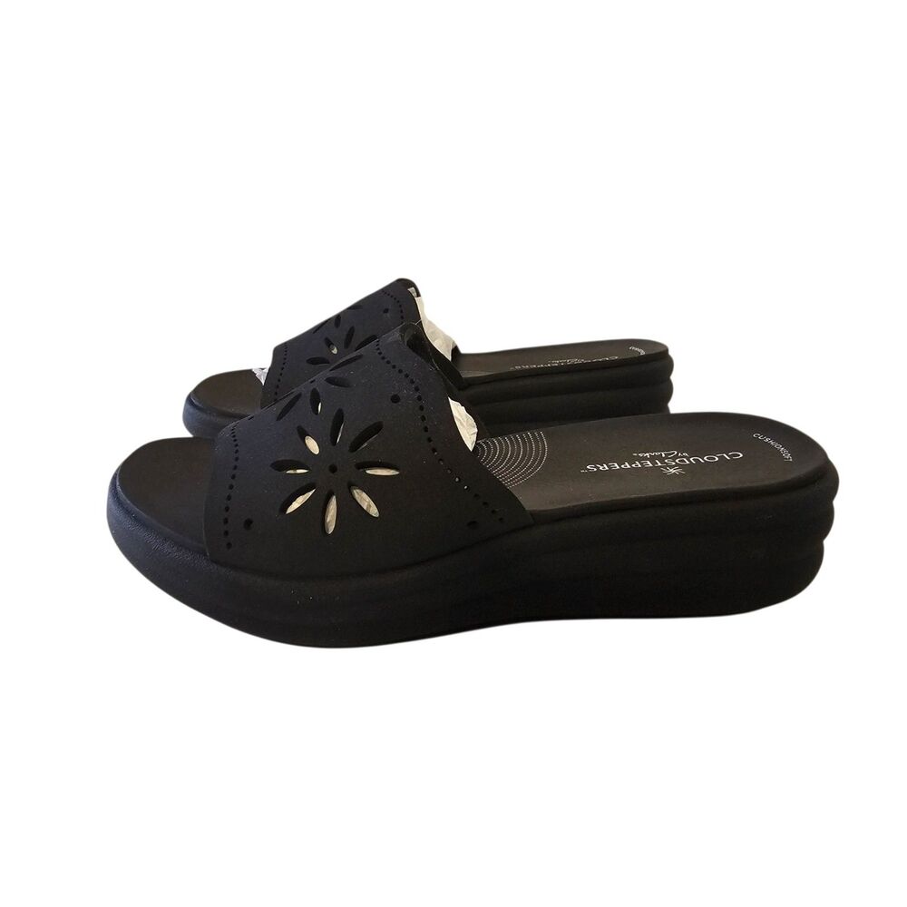 New Cloudsteppers by Clark's Drift Floral Black 6.5